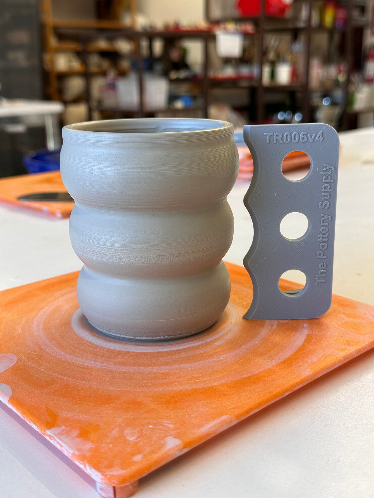 Profile rib for mugs and cups, Pottery Throwing Rib, Ceramic Shaping Tool Multiple sizes, 3D Printed Clay Shaper, Made in the USA | (TR006)