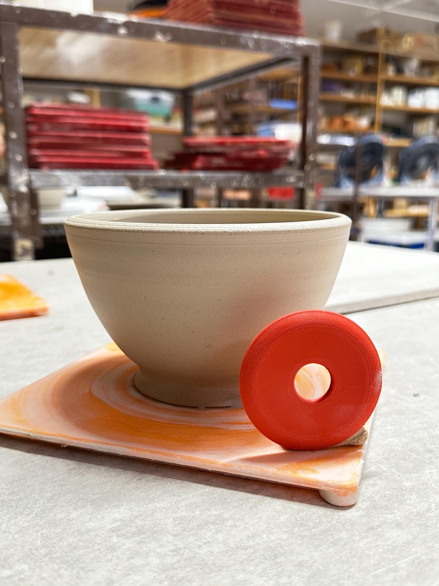 Pottery Bowl Rib, Plastic Ceramic round shaper for bowls and vases, Production Pottery Tool for all skill levels, Made in the USA.