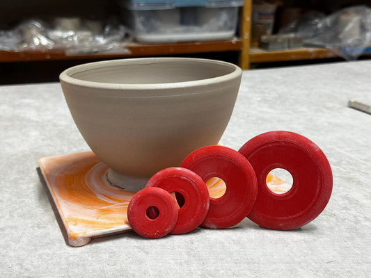 Pottery Bowl Rib, Plastic Ceramic round shaper for bowls and vases, Production Pottery Tool for all skill levels, Made in the USA.