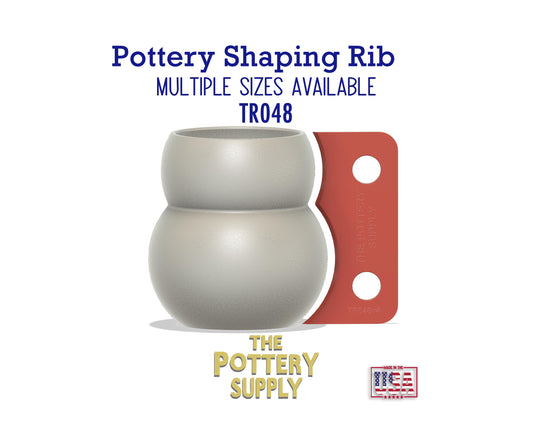Profile rib for mugs and cups, Pottery Throwing Rib, Ceramic Shaping Tool Multiple sizes, Plastic Clay Shaper, Made in the USA | (TR048)