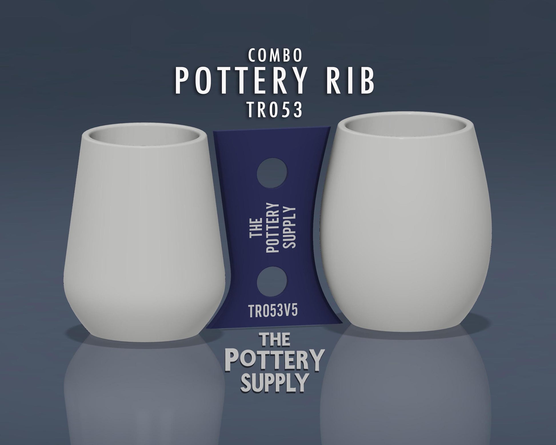 Combo Pottery Shaping Rib in Multiple Sizes for Wheel Throwing Ceramics - TR053