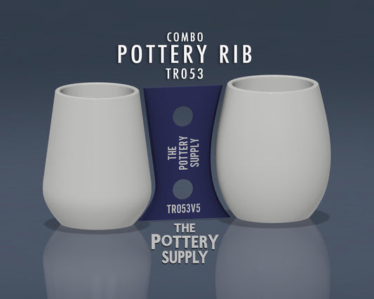 Combo Pottery Shaping Rib in Multiple Sizes for Wheel Throwing Ceramics - TR053