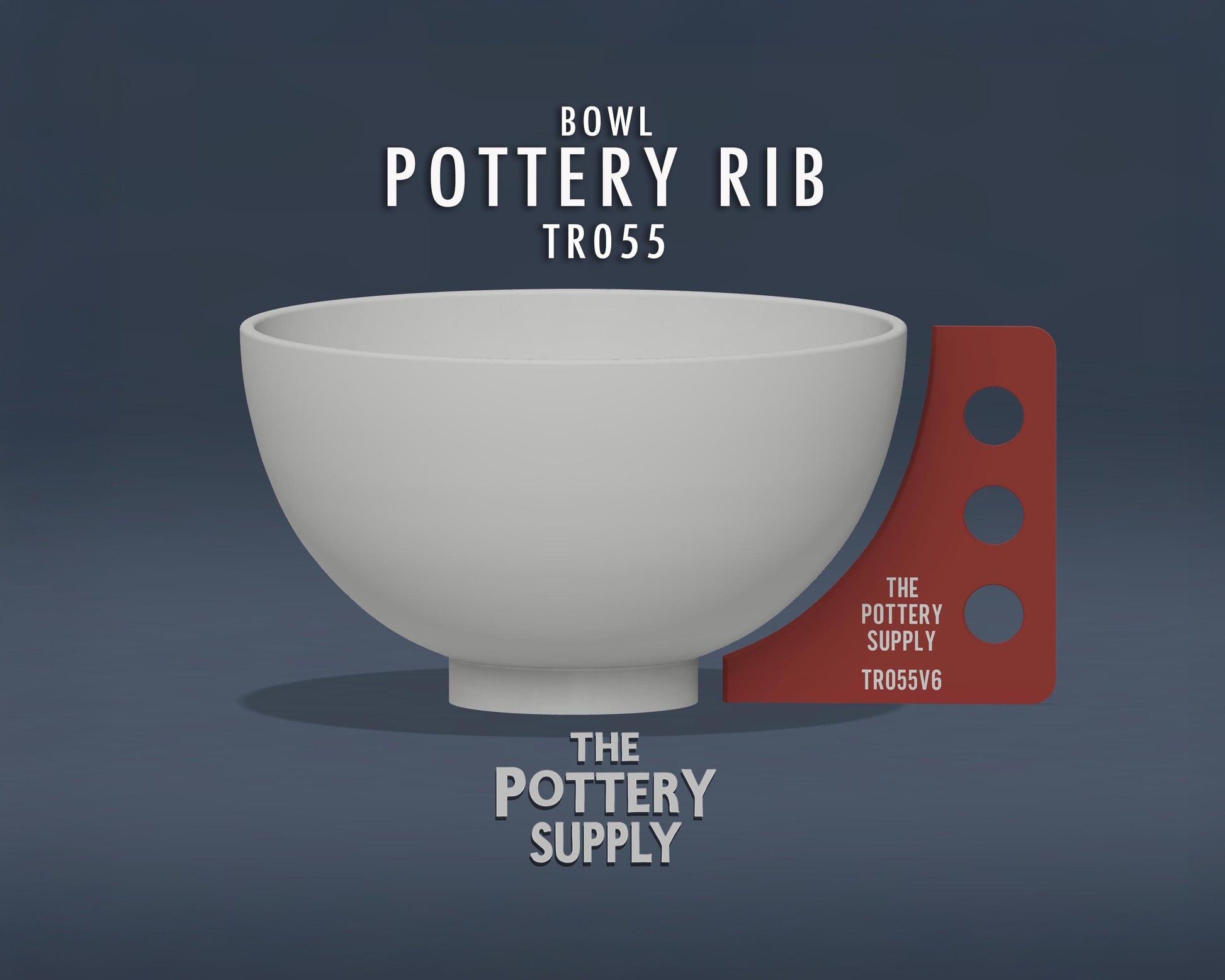Pottery Bowl Shaping Rib Double Beveled Wheel-Throwing Tool for Consistent Forms in Multiple Sizes (TR055)