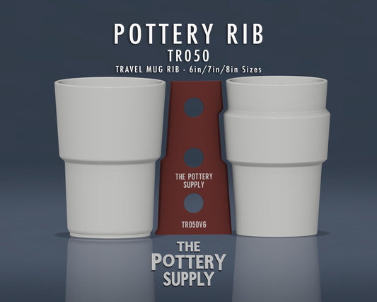 Profile rib for travel mugs, Pottery Throwing Rib, Ceramic Shaping Tool, Clay Shaper, Made in the USA | (TR050)