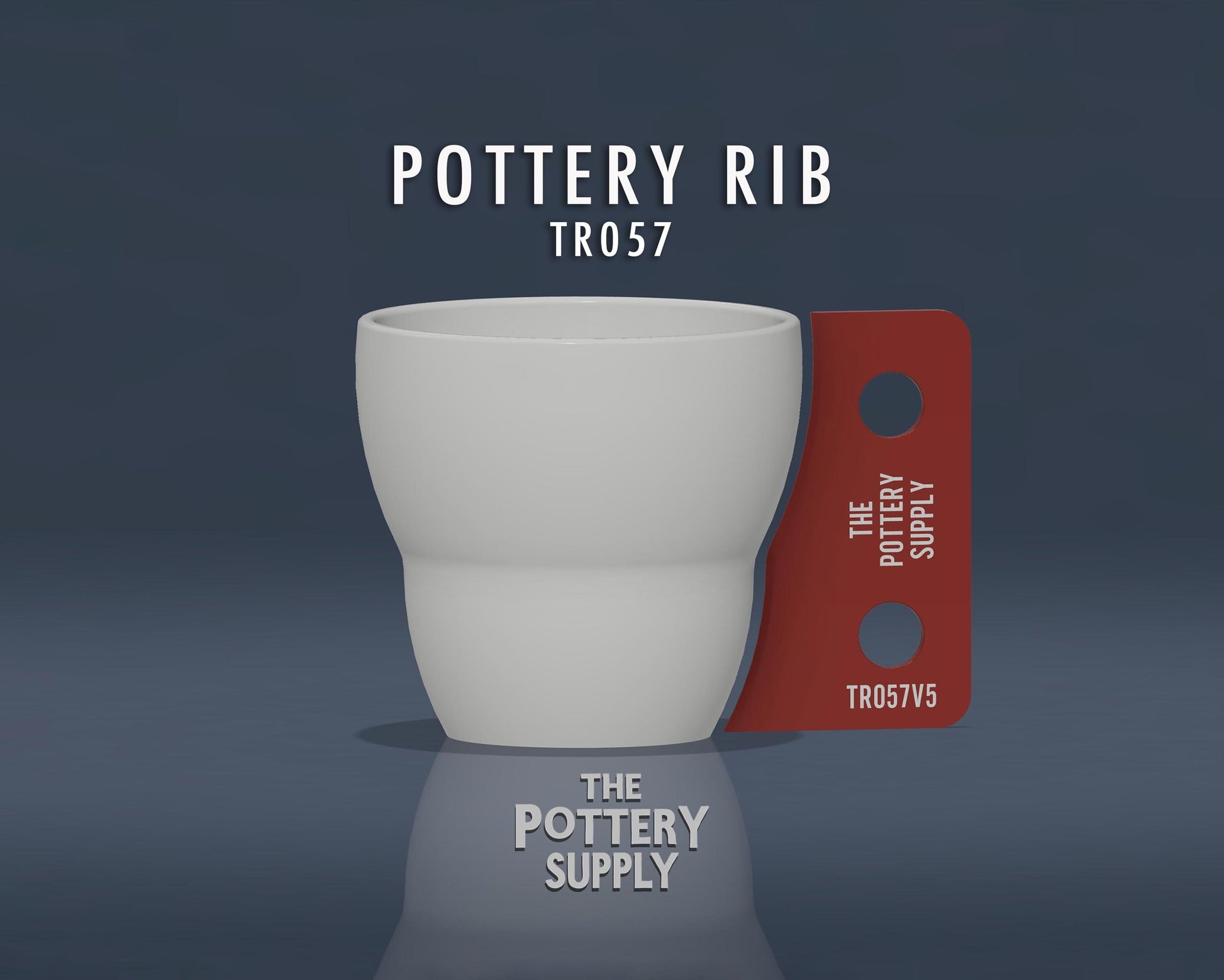 Rib tool for shaping wheel-thrown pottery - Create consistent ceramic cup and mug shapes, available in multiple sizes | TR057