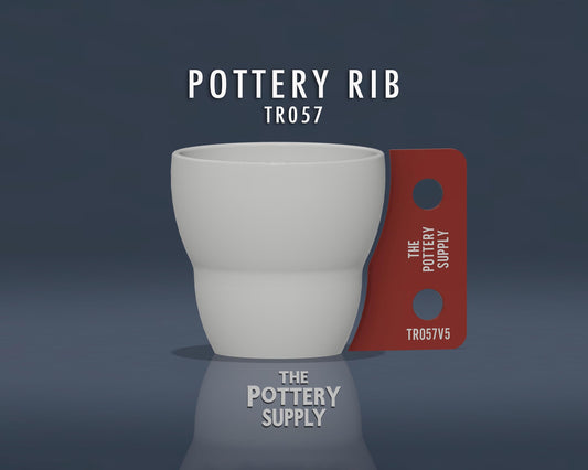 Rib tool for shaping wheel-thrown pottery - Create consistent ceramic cup and mug shapes, available in multiple sizes | TR057