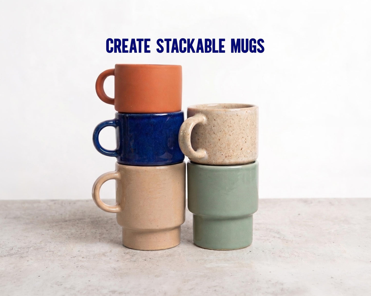 Stackable Mug Clay Rib Pottery Tool, Dual Sided Ceramic Mug Shaper Profile, Comfort Throwing Tool for Pottery Wheel, Wheel Throwing Shape